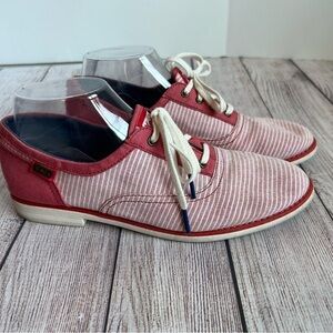 KEDS Striped Red & White Shoes 8.5